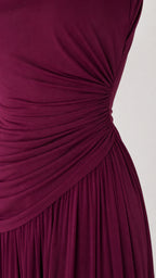 Close-up of side ruching and fabric texture