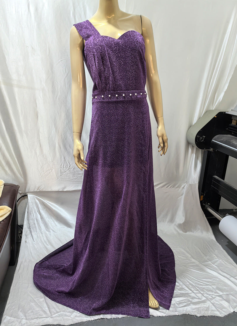 Women's Solid-Color Casual All-Match Halter Dress