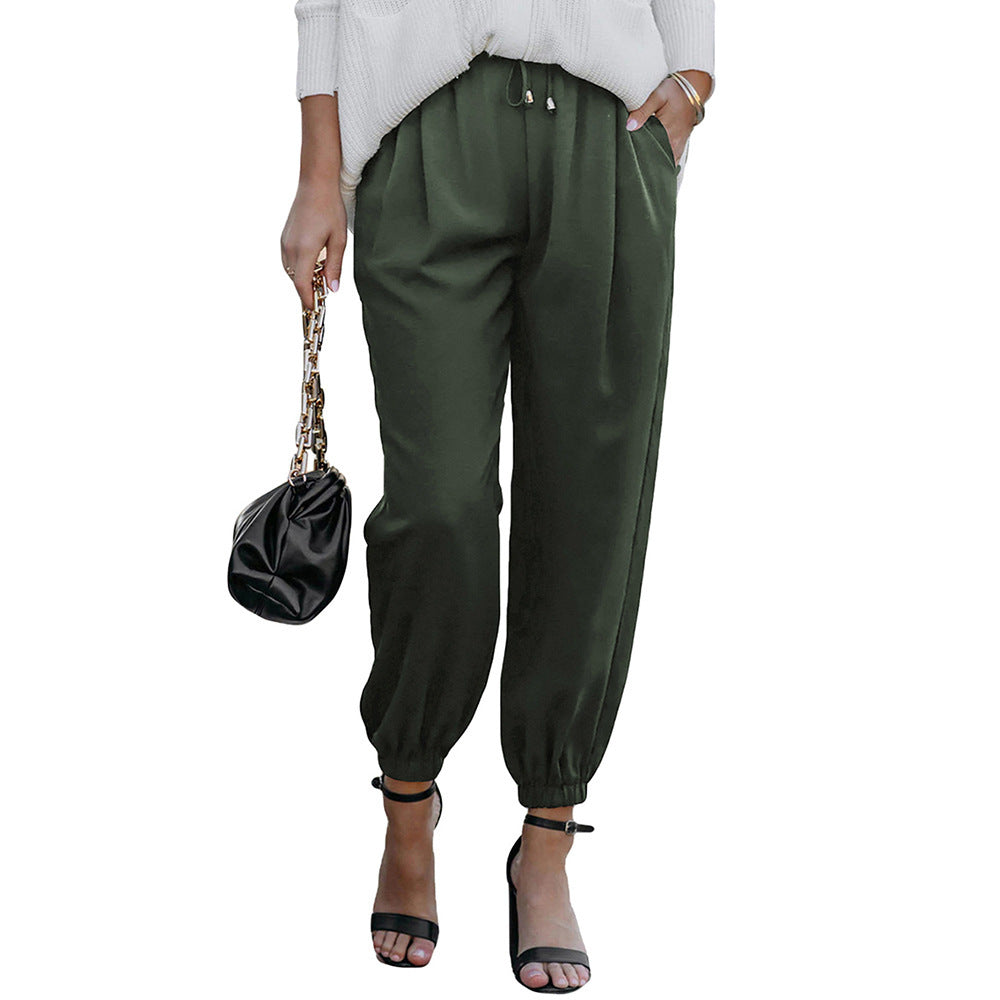 Solid-color Versatile Chic Long Pants Casual Style