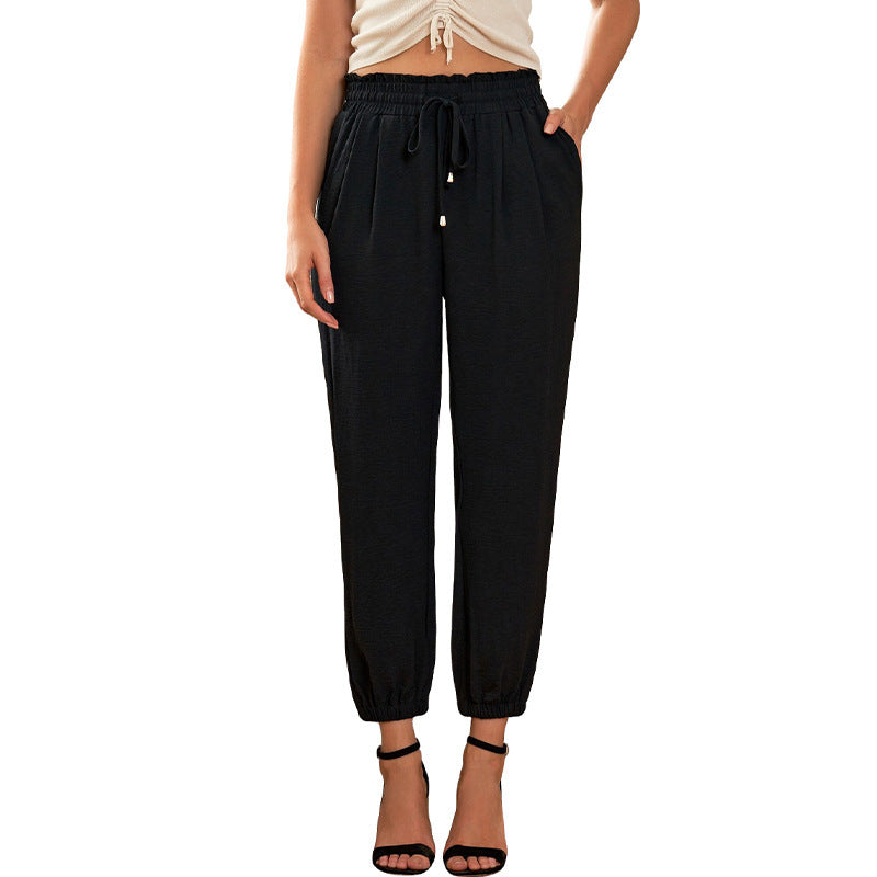 Solid-color Versatile Chic Long Pants Casual Style