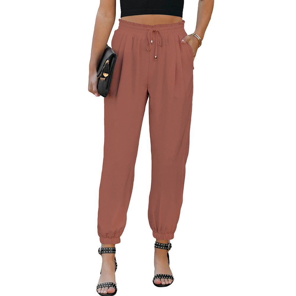 Solid-color Versatile Chic Long Pants Casual Style